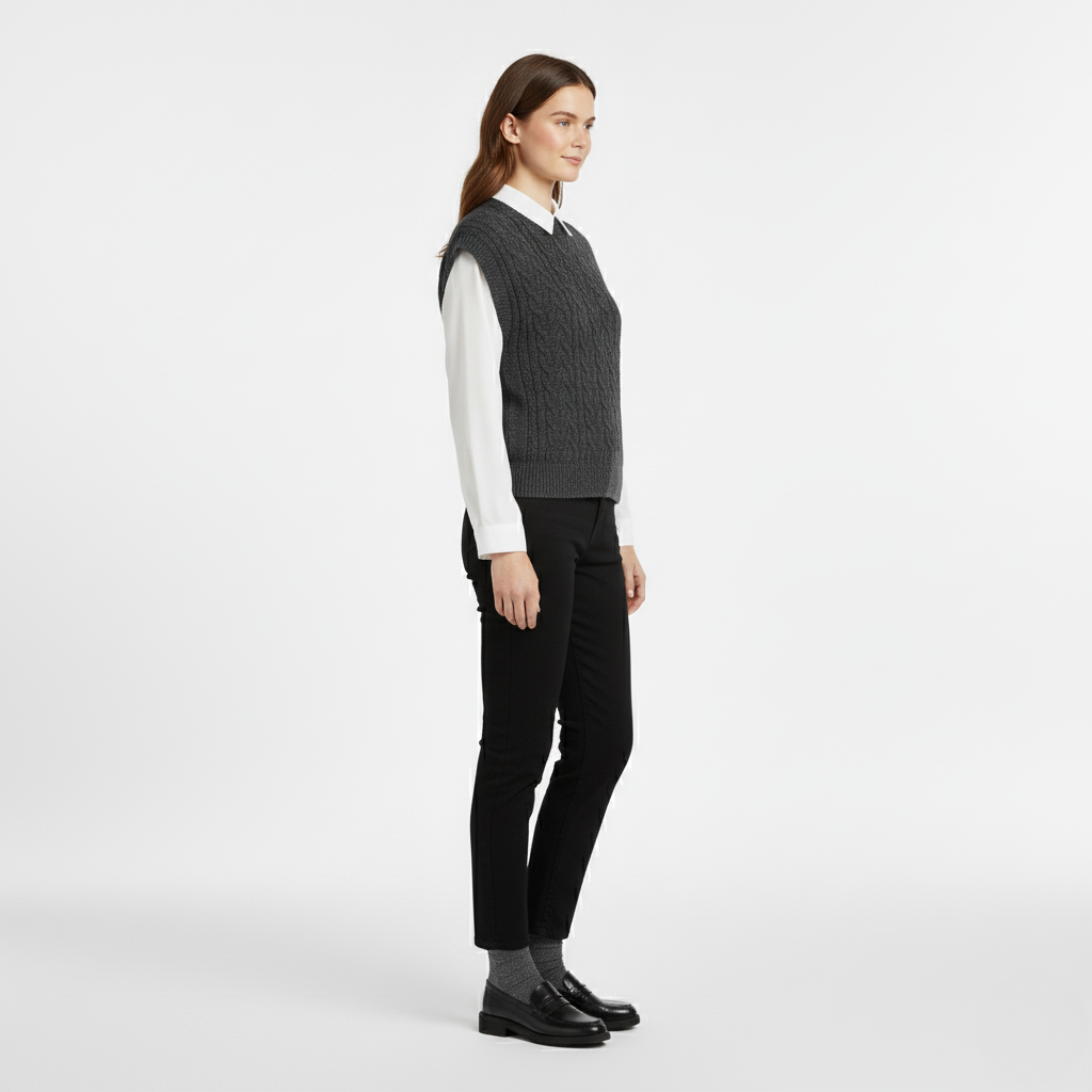 Cable Knit Sweater Vest