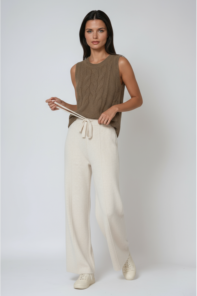 Womens wide leg trousers high waist relaxed fit