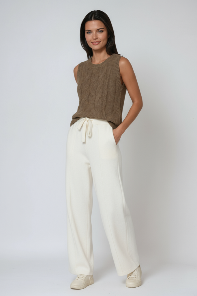 Womens wide leg trousers high waist relaxed fit