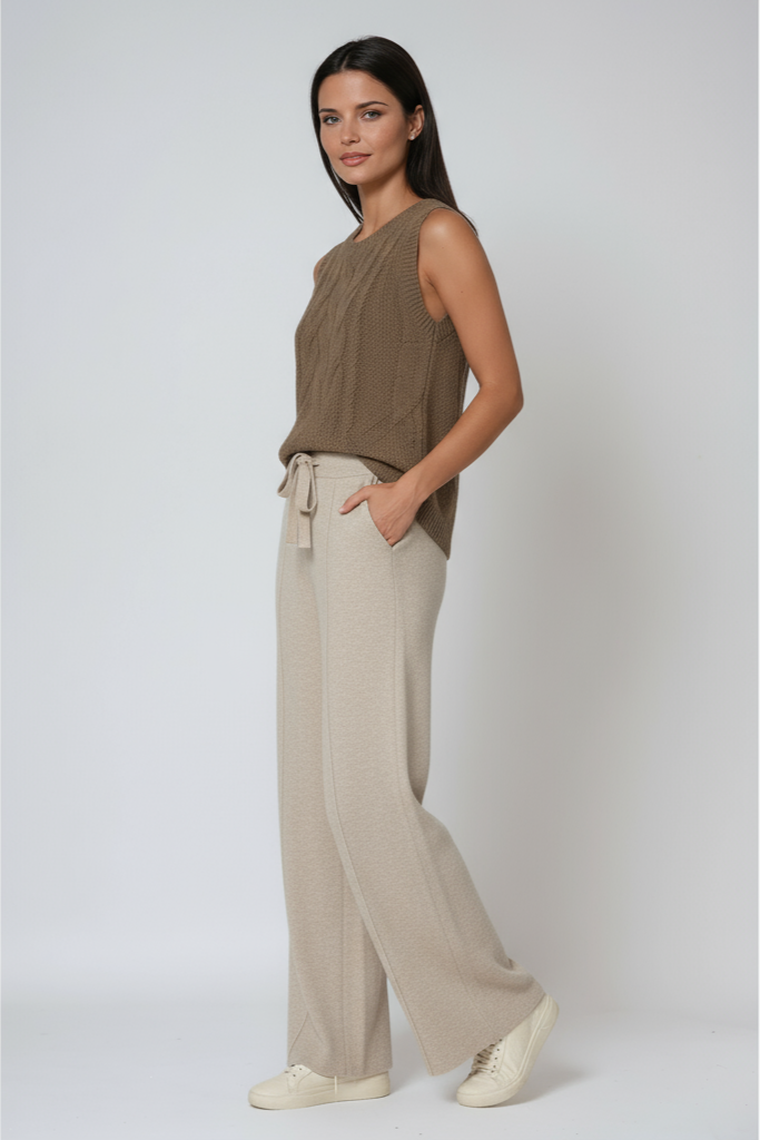 Womens wide leg trousers high waist relaxed fit
