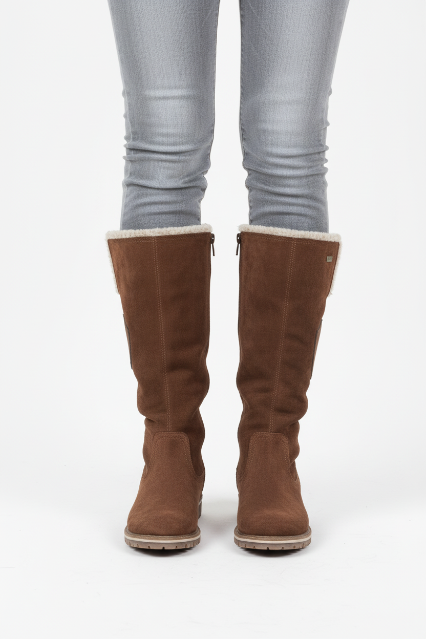 Women’s Knee High Boots | Suede Look Snow Boots