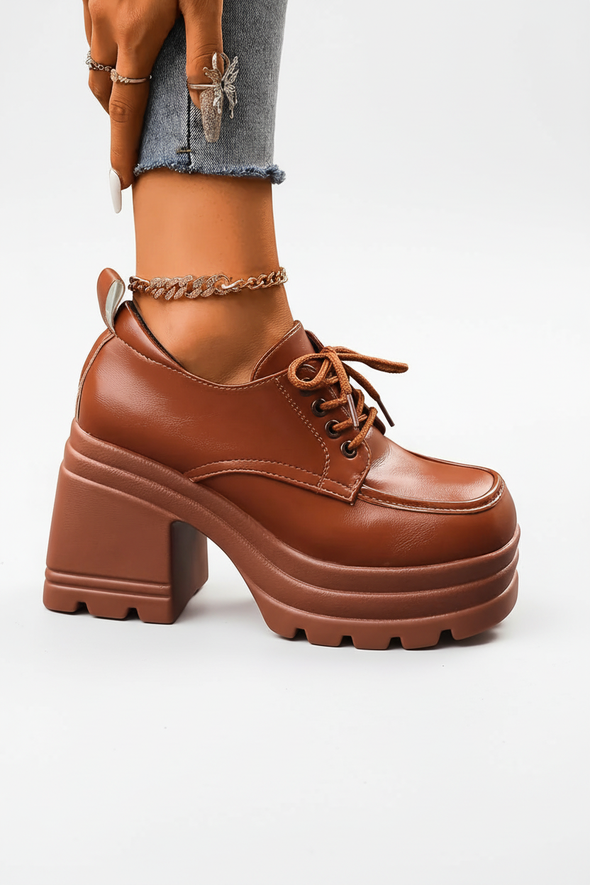 Women’s Platform Heels | Lace-Up Block Heel