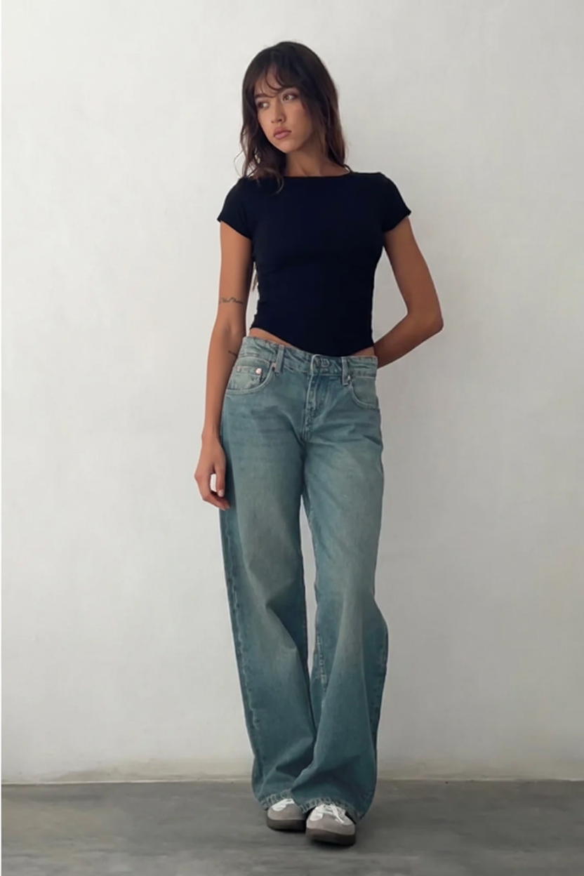 Women’s Low Rise Jeans | Baggy Stretch Fit