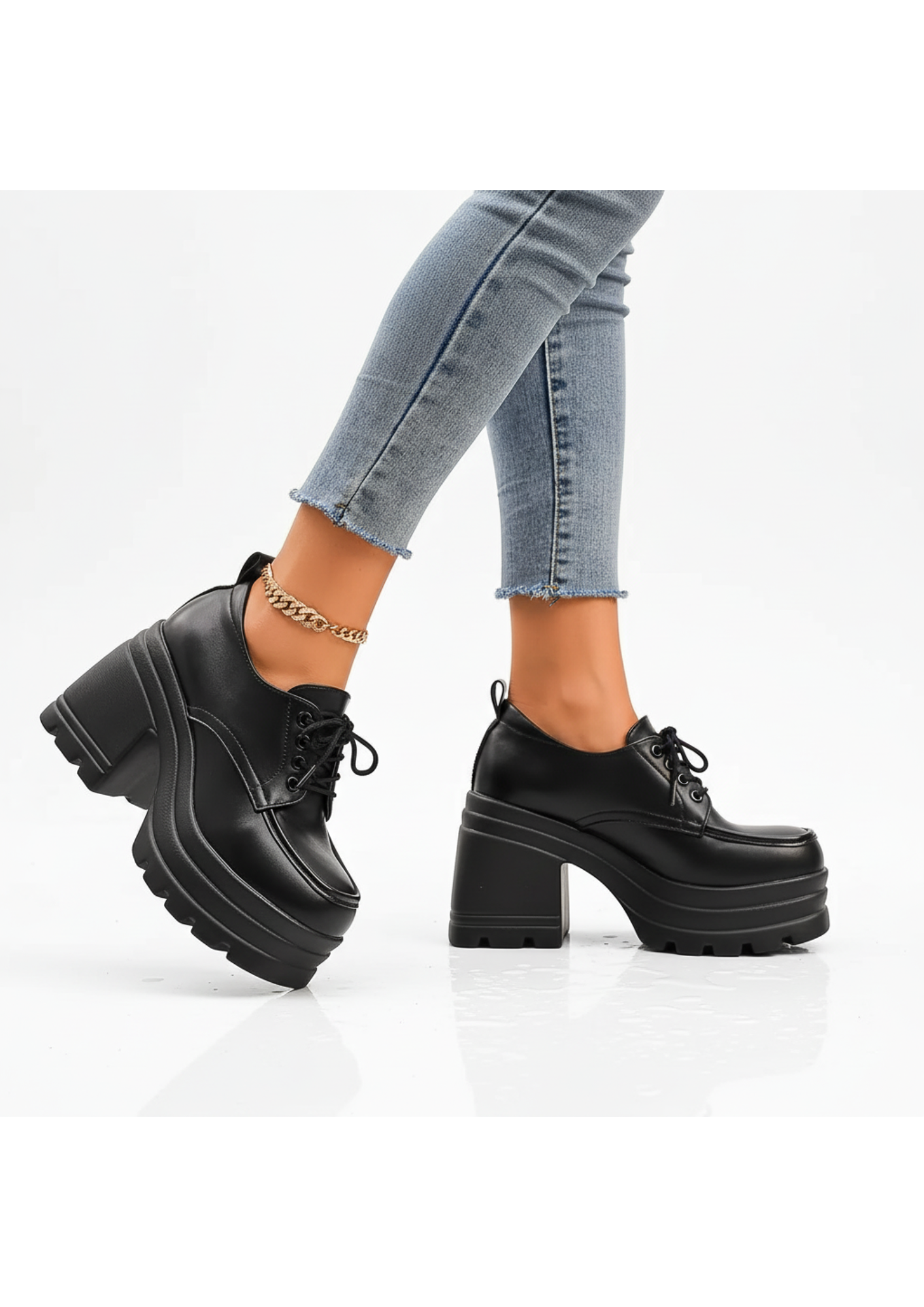 Women’s Platform Heels | Lace-Up Block Heel