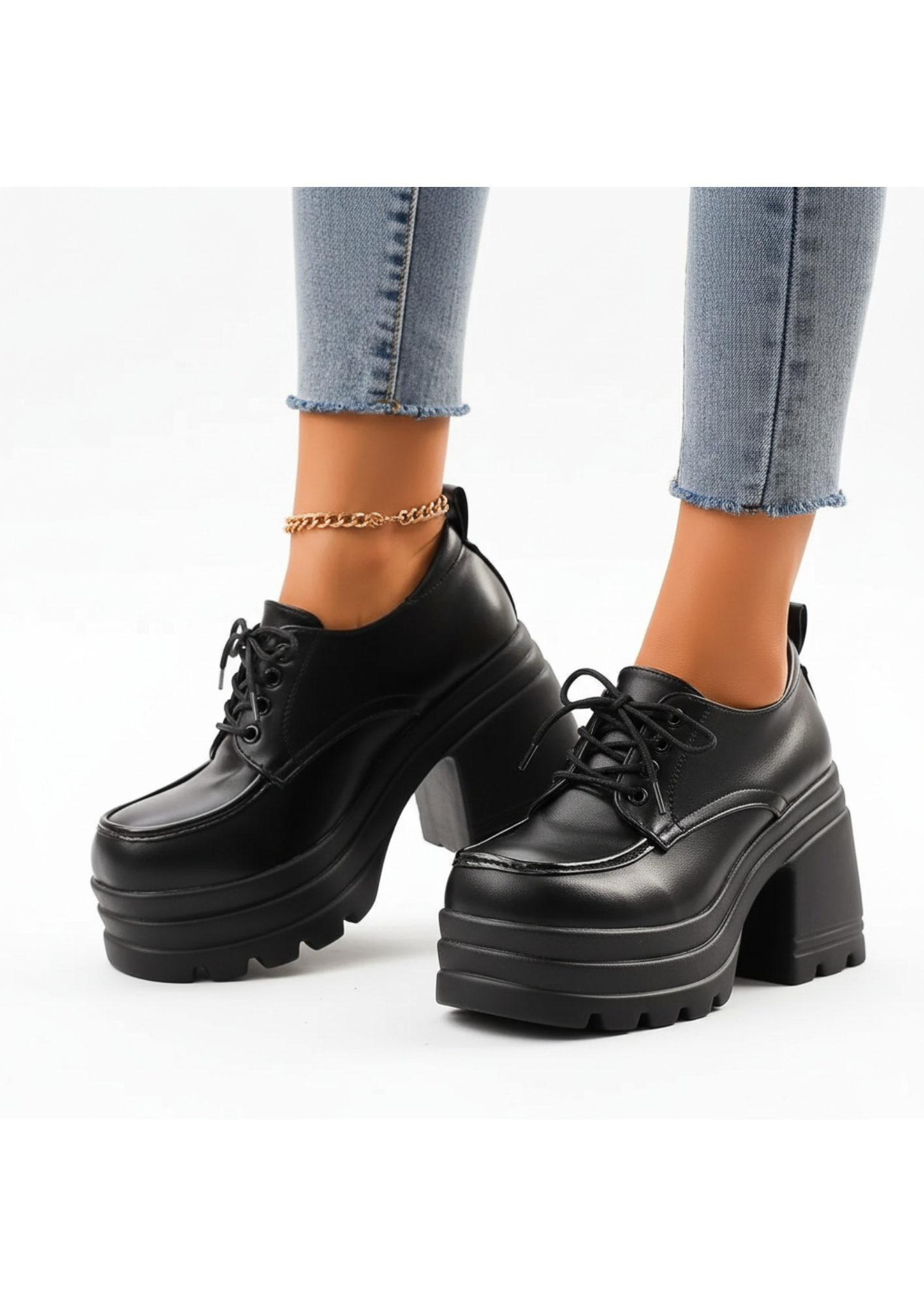 Women’s Platform Heels | Lace-Up Block Heel
