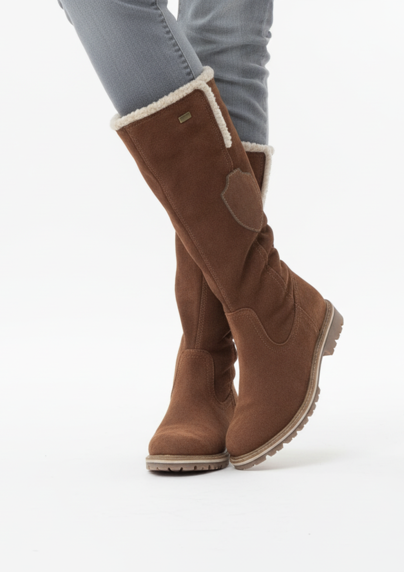 Women’s Knee High Boots | Suede Look Snow Boots