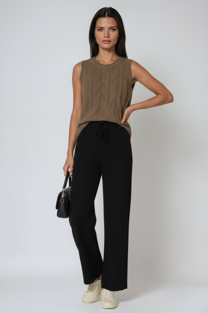 Womens wide leg trousers high waist relaxed fit