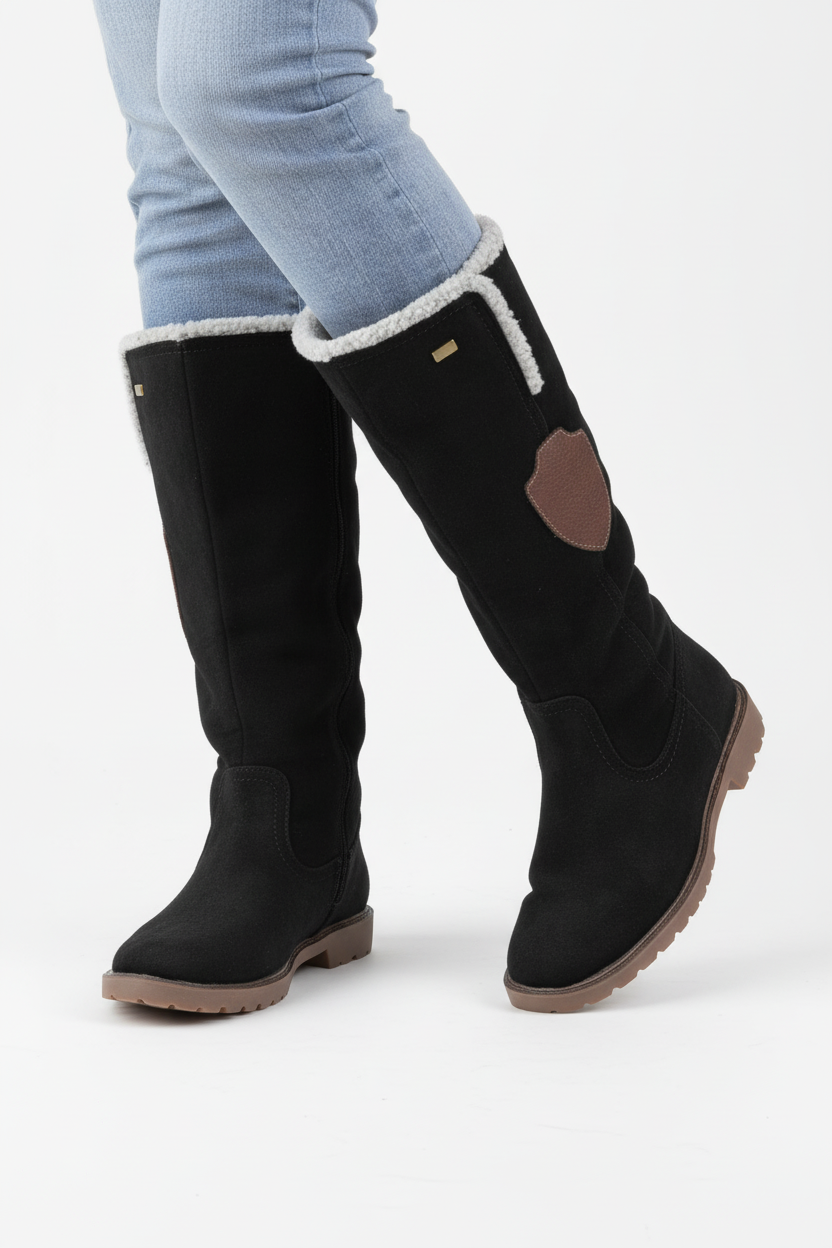 Women’s Knee High Boots | Suede Look Snow Boots