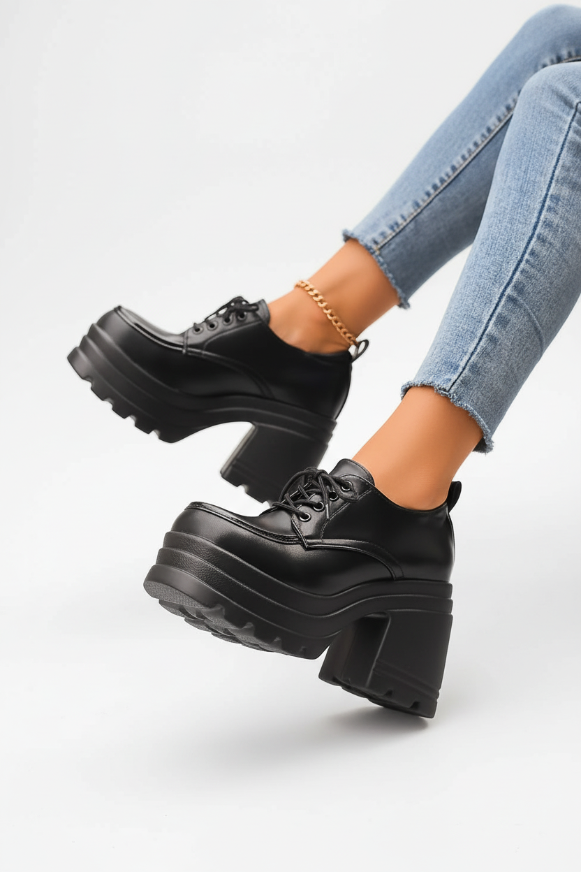 Women’s Platform Heels | Lace-Up Block Heel