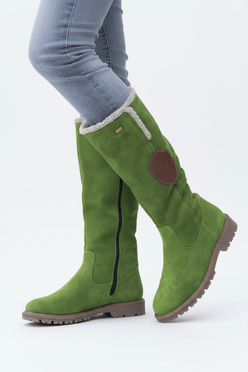 Women’s Knee High Boots | Suede Look Snow Boots