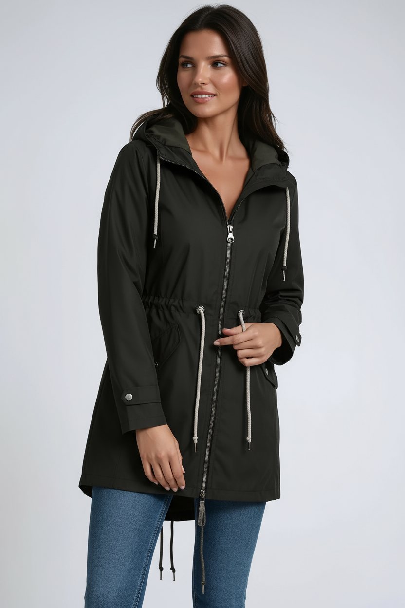 Women’s Waterproof Jacket | Hooded Rain Parka Coat