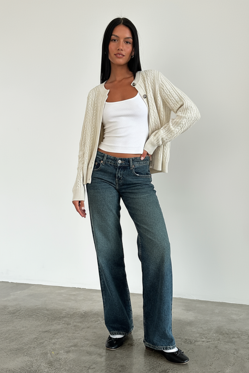 Women’s Low Rise Jeans | Baggy Stretch Fit