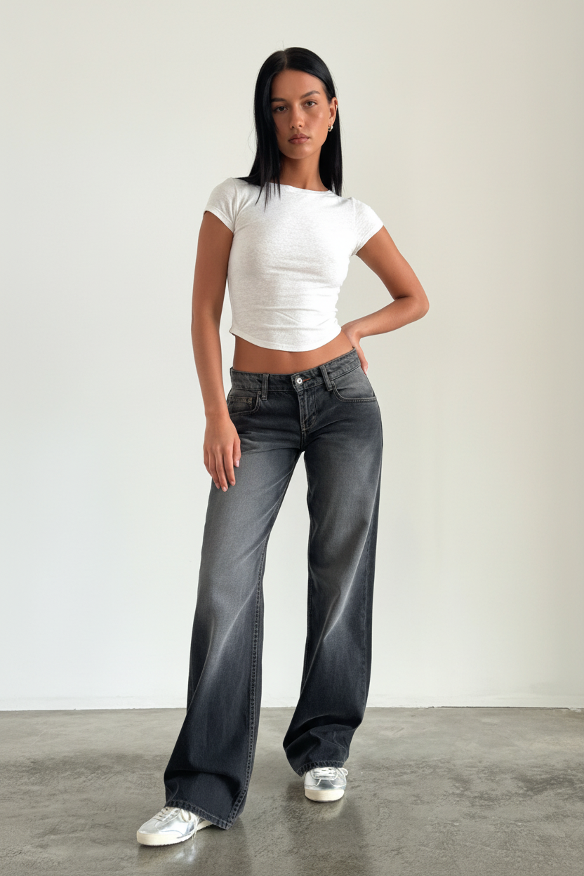 Women’s Low Rise Jeans | Baggy Stretch Fit